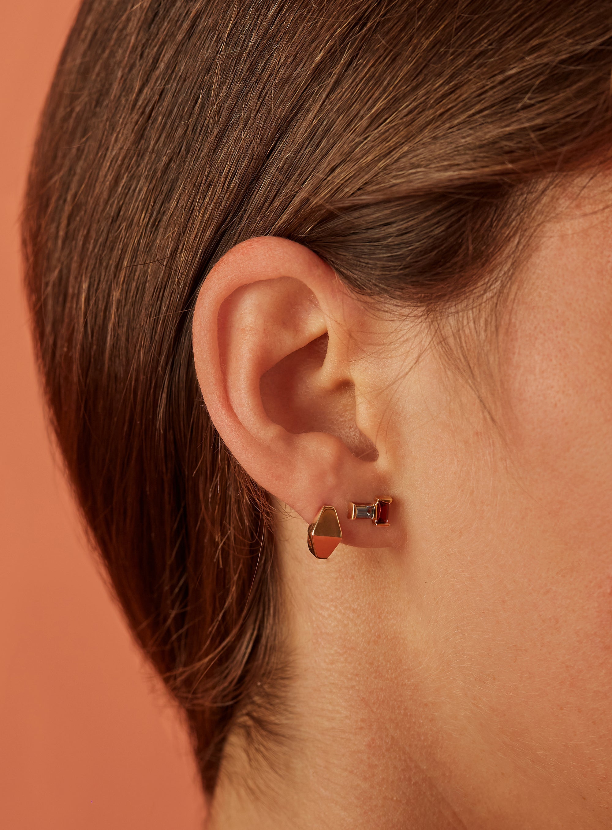 ALIITA 両耳ピアス BI GOTA TOURMALINE + CITRINE EARRINGS Tu Y Yo Citrine + Pink Tourmaline Gold Earrings - ALIITA