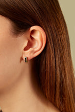Load image into Gallery viewer, MONO BAGUETTE TOURMALINE EARRINGS
