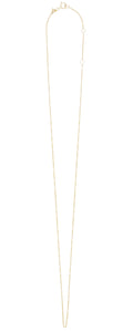 Yellow gold chain necklace with ring clasp long