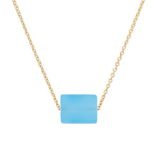Load image into Gallery viewer, DECO CILINDRO BLUE AGATE NECKLACE
