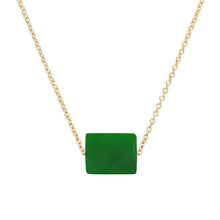 Load image into Gallery viewer, DECO CILINDRO GREEN AGATE NECKLACE
