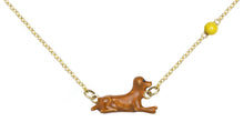 Load image into Gallery viewer, PERRITO PELOTA CARAMEL NECKLACE
