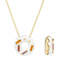 Load image into Gallery viewer, DONUT ICE GLAZED SPRINKLES WHITE NECKLACE
