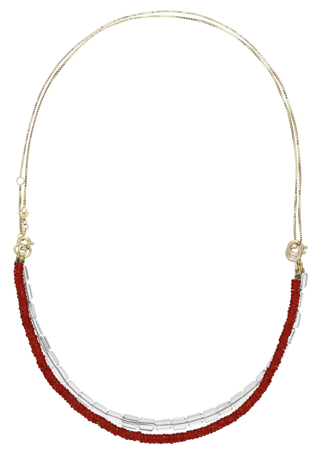 PRINCESA KIT LIGHT BLUE TOPAZ + GARNET