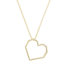 Load image into Gallery viewer, Gold chain necklace with small heart shaped pendant
