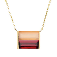 Load image into Gallery viewer, BI MAXI BAGUETTE MOONSTONE + RHODONITE NECKLACE
