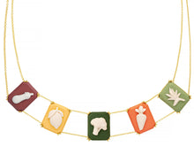 Load image into Gallery viewer, CAMEO MULTICOLOR EGGPLANT NECKLACE
