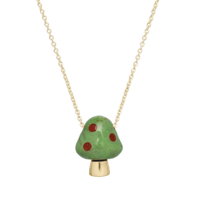 L'AMANITA GREEN + RED NECKLACE