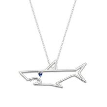 Load image into Gallery viewer, TIBURON ZAFIRO AZUL WG NECKLACE

