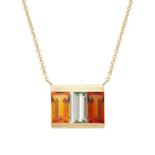 Load image into Gallery viewer, TRI BAGUETTE CITRINE NECKLACE
