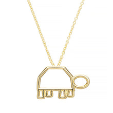 Load image into Gallery viewer, Gold chain necklace with a turtle shaped pendant
