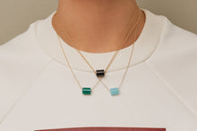 Load image into Gallery viewer, DECO CILINDRO BLACK AGATE NECKLACE
