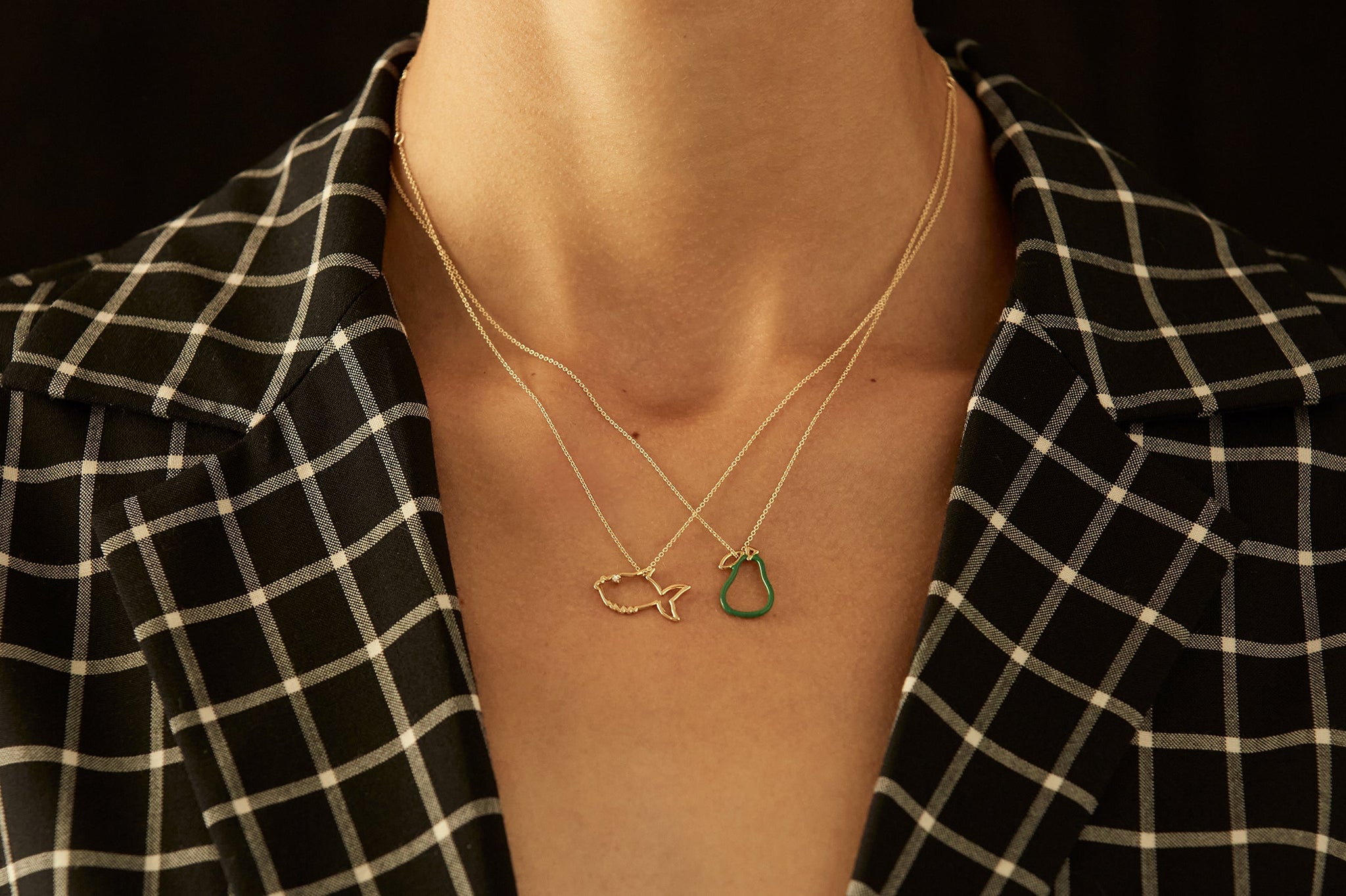 フランス発送 ALIITA ネックレス SNORKELING BLACK NECKLACE Nadador Black Gold Necklace - ALIITA