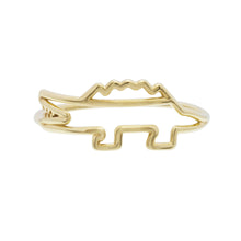Load image into Gallery viewer, Gold crocodile shaped ring
