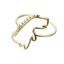 Load image into Gallery viewer, Dinosaur shaped gold ring
