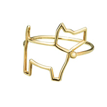 Load image into Gallery viewer, Gold perrito shaped ring
