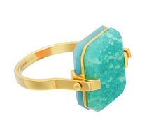Load image into Gallery viewer, DECO SANDWICH BLUE JADE + AMAZONITE RING
