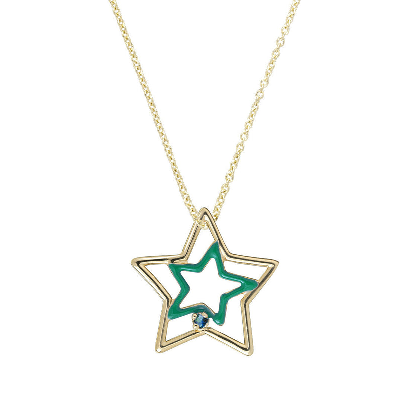 ESTRELLA ENAMEL ZAFIRO AZUL NECKLACE