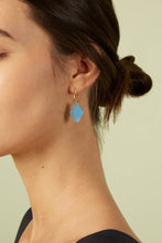 Load image into Gallery viewer, ROMBO BLUE JADE EARRING CIRCLE
