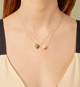 L'AMANITA GREEN + RED NECKLACE