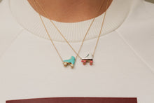 Load image into Gallery viewer, ROLLER AQUA BLUE NECKLACE
